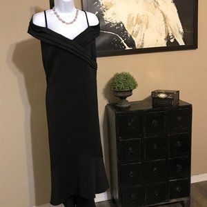 Enfocus Off-Shoulders Black Evening Gown 16W